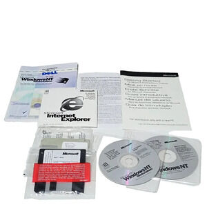 Microsoft Windows NT Workstation OS Version 4.0 CDs & 3.5" Disks + Dell Manuals